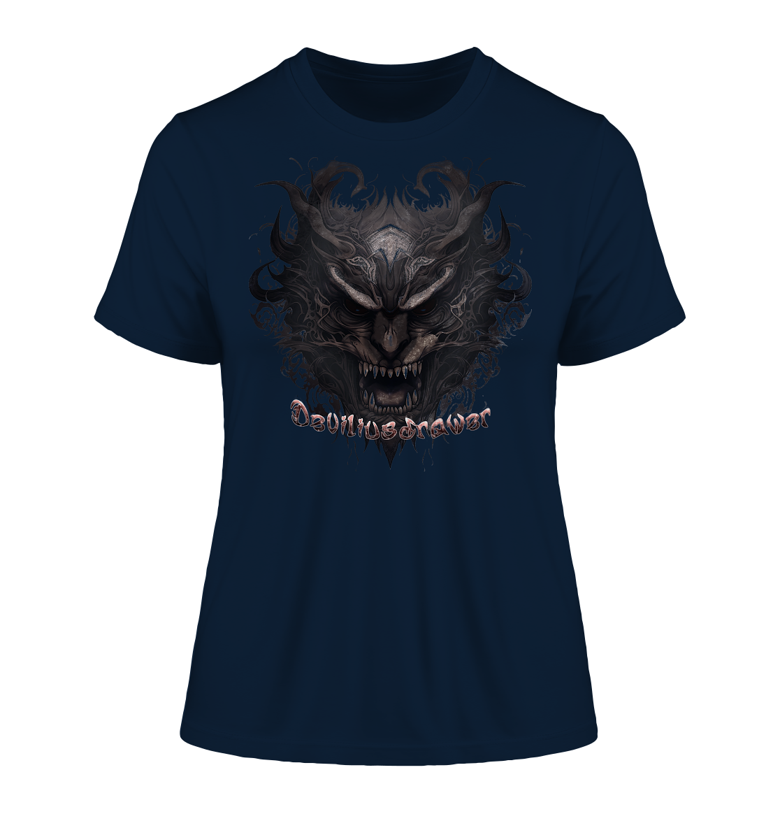 Deviliusdrawer Devils Demon - Fitted Ladies Organic Shirt