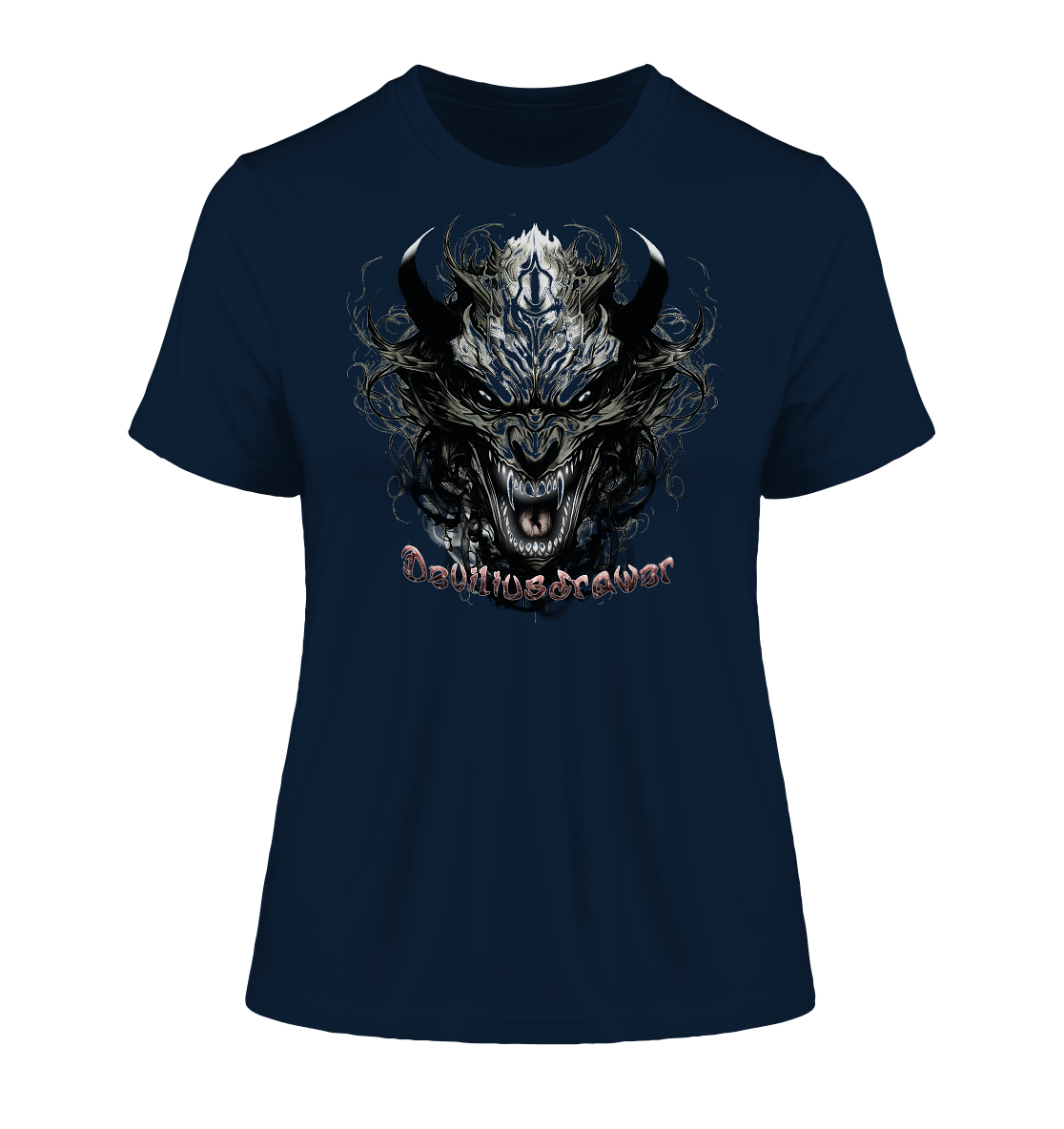 Deviliusdrawer Devil Vampire - Fitted Ladies Organic Shirt