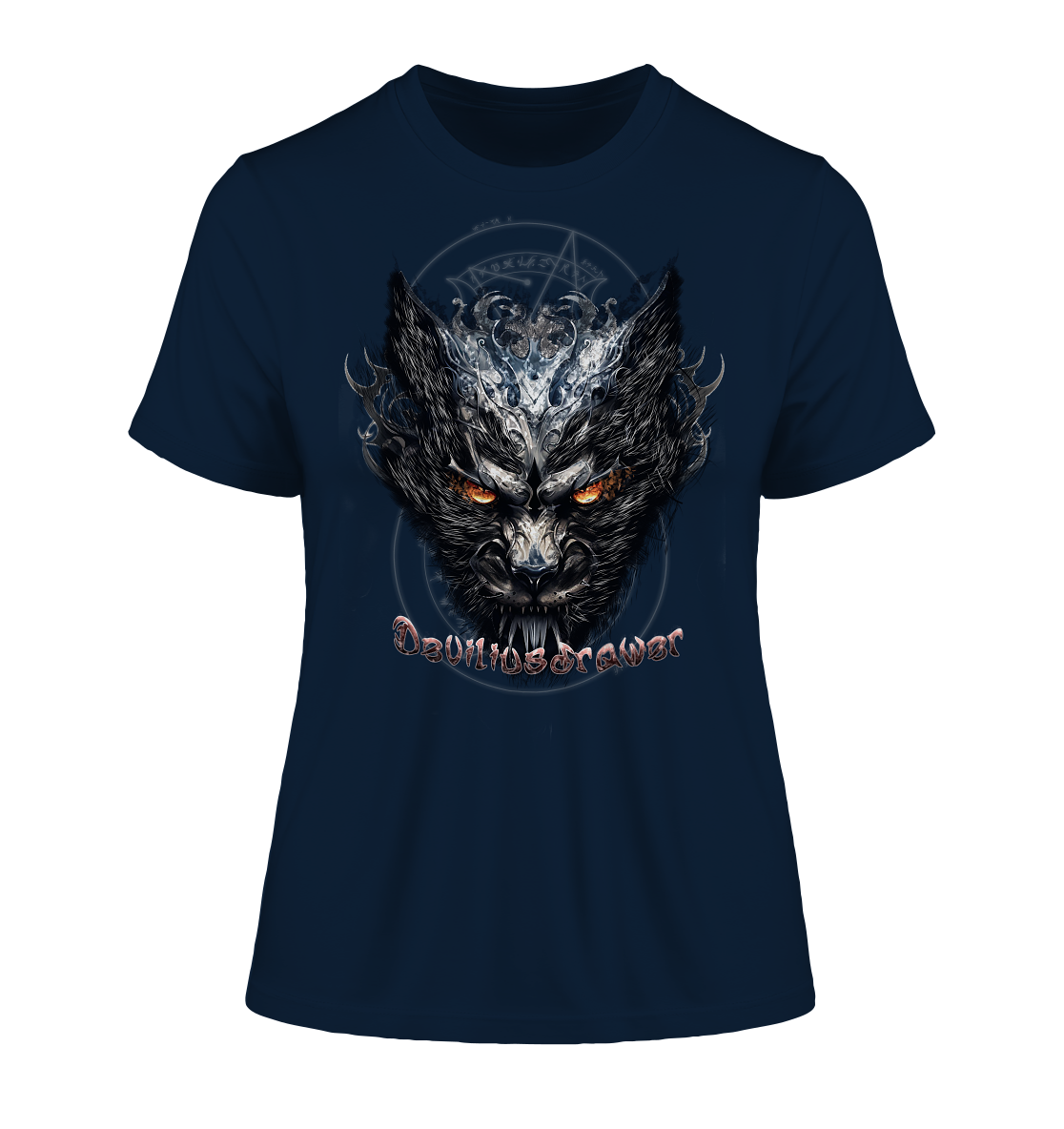 Deviliusdrawer Iron Cat - Fitted Ladies Organic Shirt