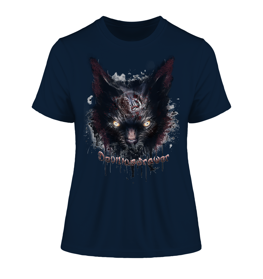 Deviliusdrawer Zombie Cat - Fitted Ladies Organic Shirt