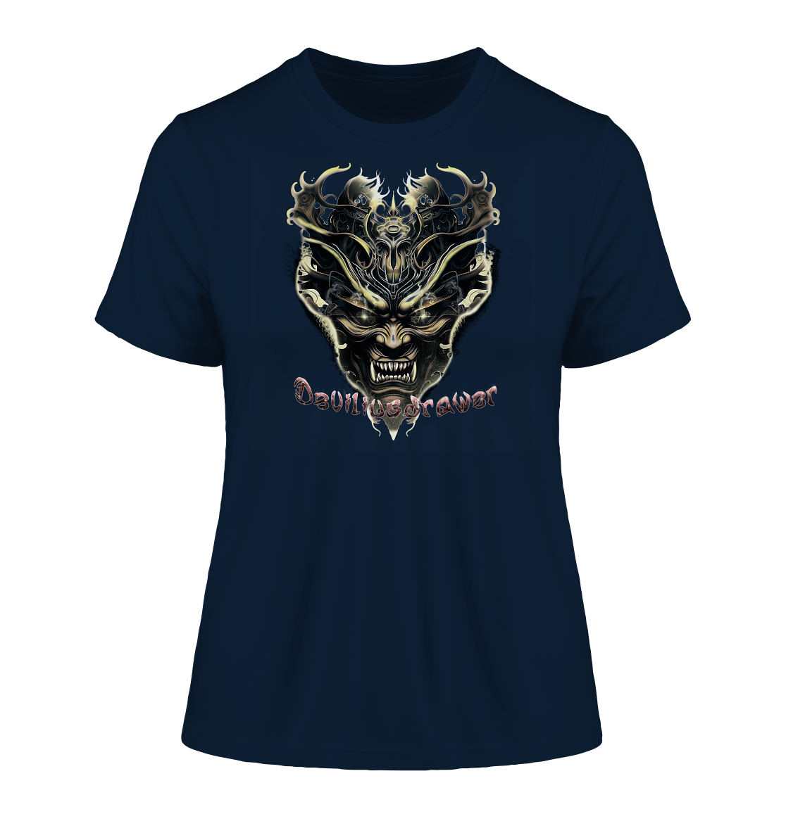 Deviliusdrawer Golden Demon Vampire - Fitted Ladies Organic Shirt