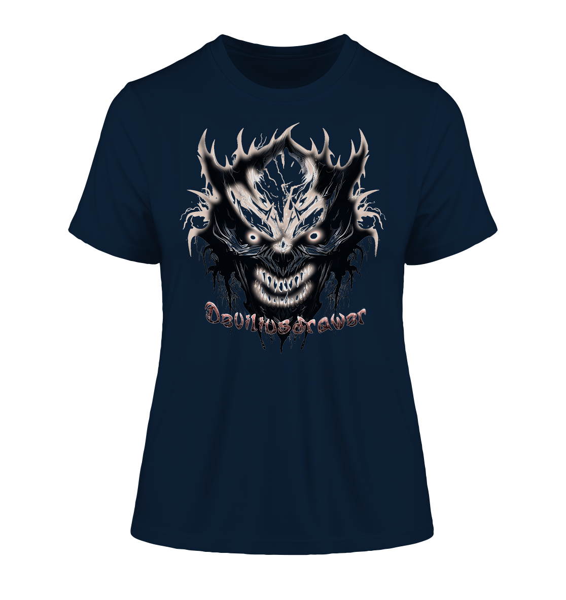 Deviliusdrawer Crazy Glow Devil - Fitted Ladies Organic Shirt