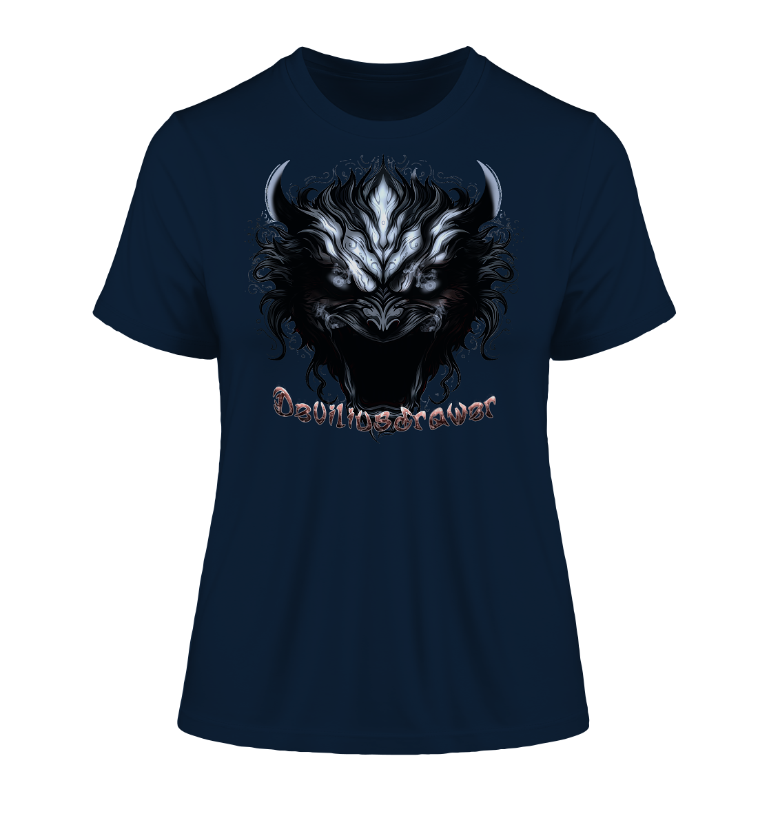 Deviliusdrawer Zombie Demon - Fitted Ladies Organic Shirt