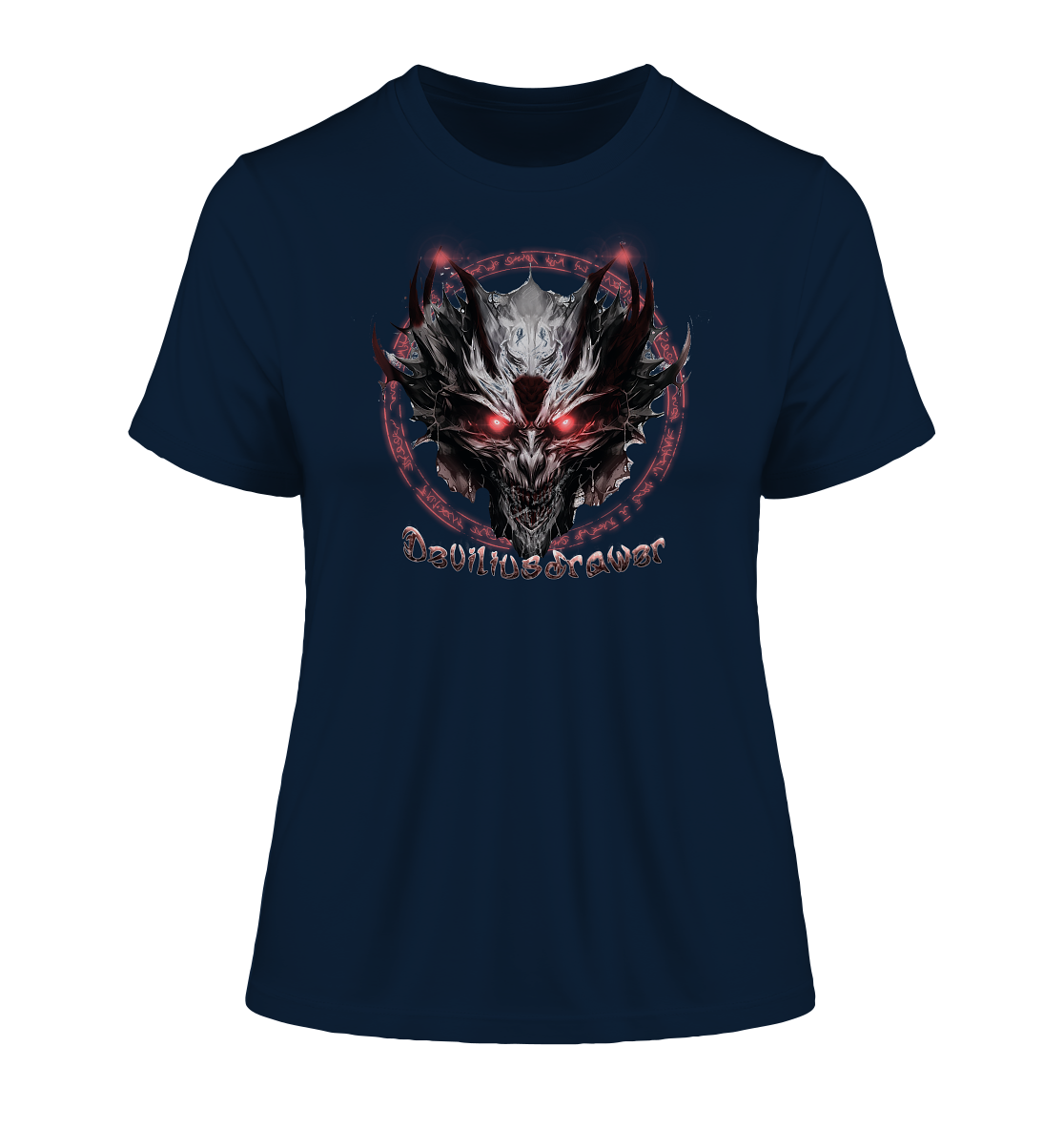 Deviliusdrawer Magic Glow Devil - Fitted Ladies Organic Shirt