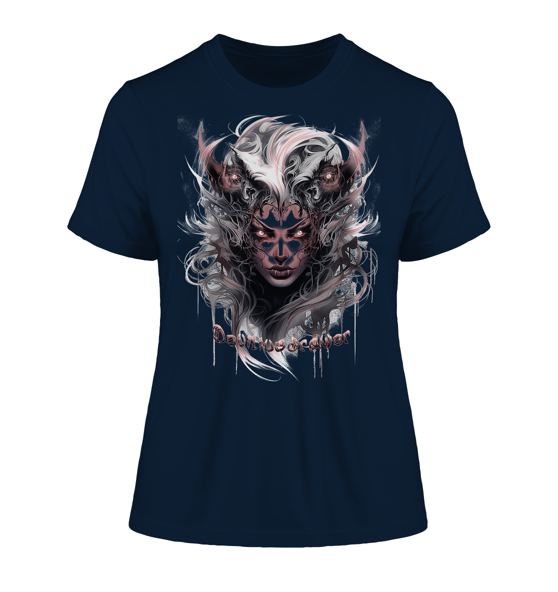 Deviliusdrawer Demonic Elf - Fitted Ladies Organic Shirt
