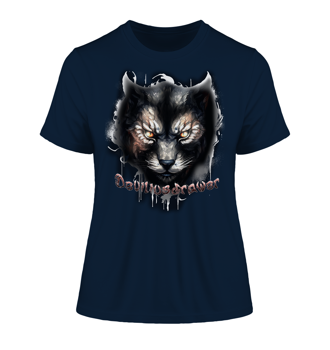 Deviliusdrawer Vampire Cat - Fitted Ladies Organic Shirt