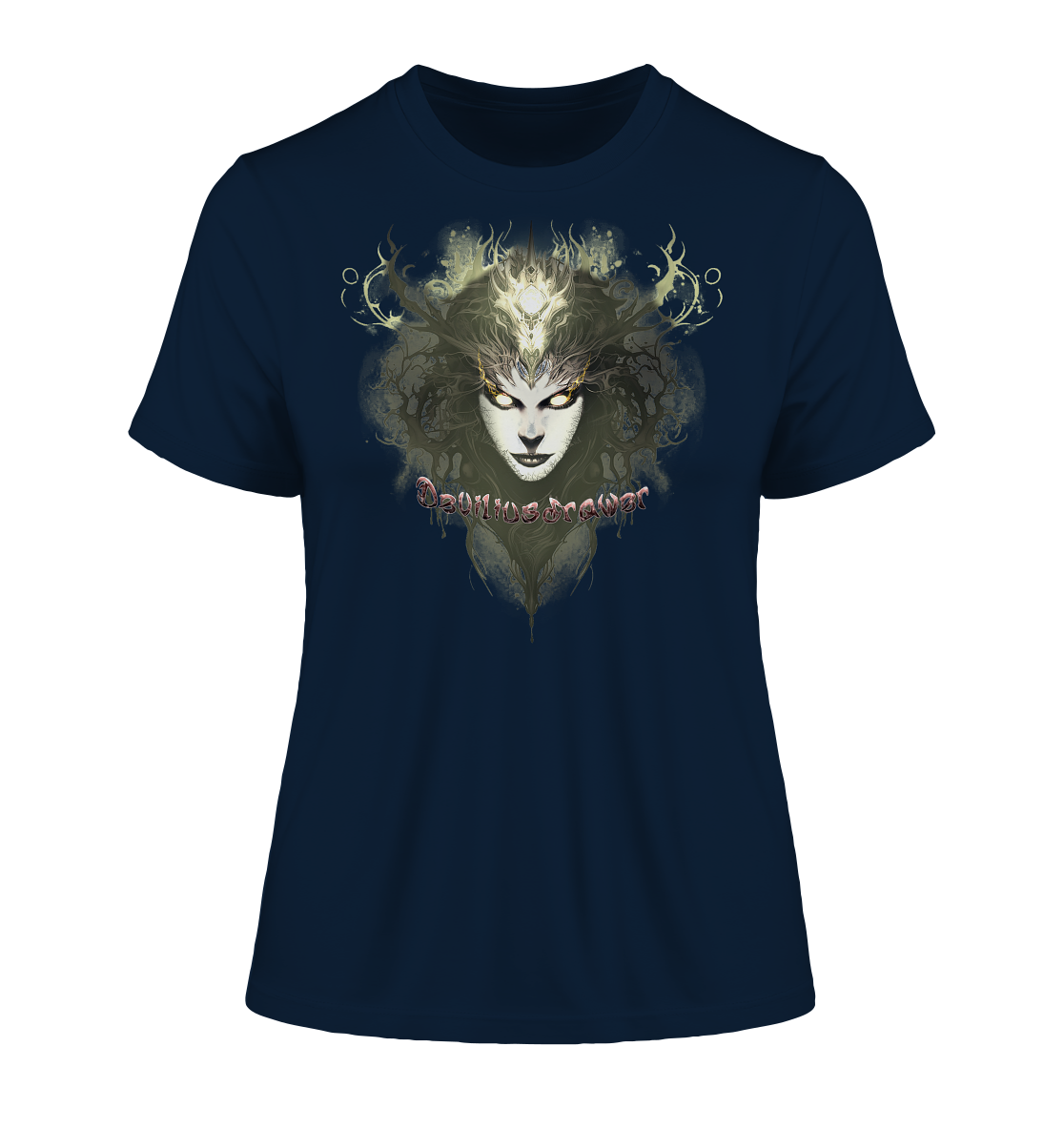 Deviliusdrawer Golden Demonica - Fitted Ladies Organic Shirt