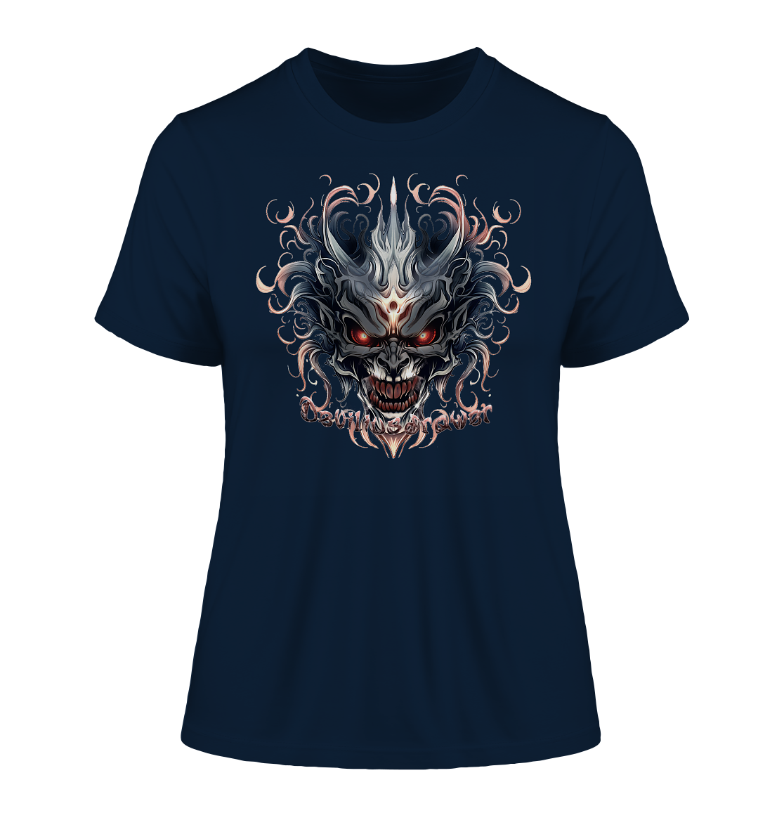 Deviliusdrawer Demon Mask - Fitted Ladies Organic Shirt