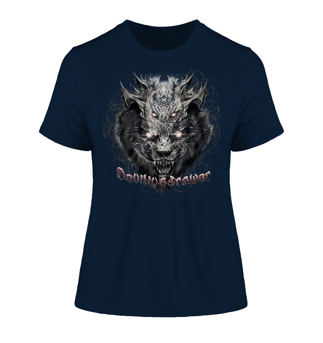 Deviliusdrawer Magical Beast Cat - Fitted Ladies Organic Shirt