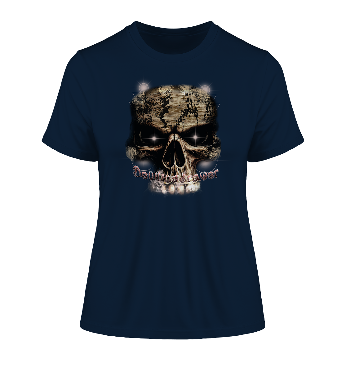 Deviliusdrawer Skeleton Eye - Fitted Ladies Organic Shirt