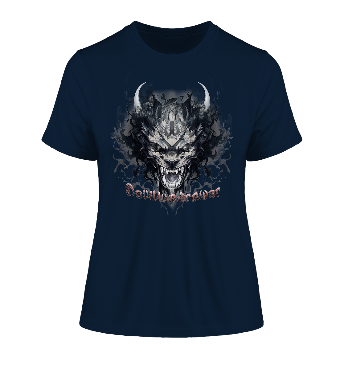 Deviliusdrawer Smoke Beast - Fitted Ladies Organic Shirt