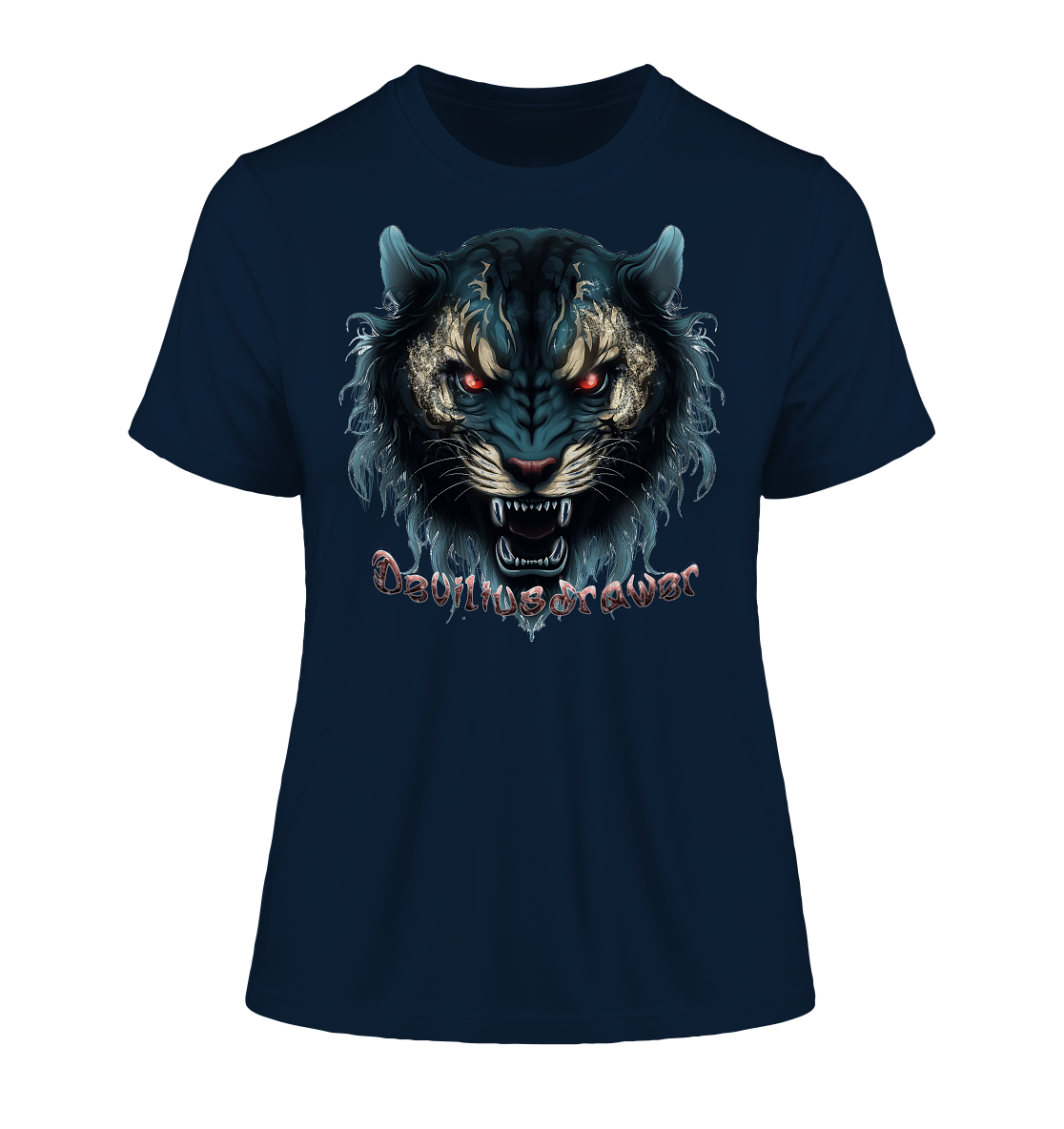 Deviliusdrawer Tigercat - Fitted Ladies Organic Shirt