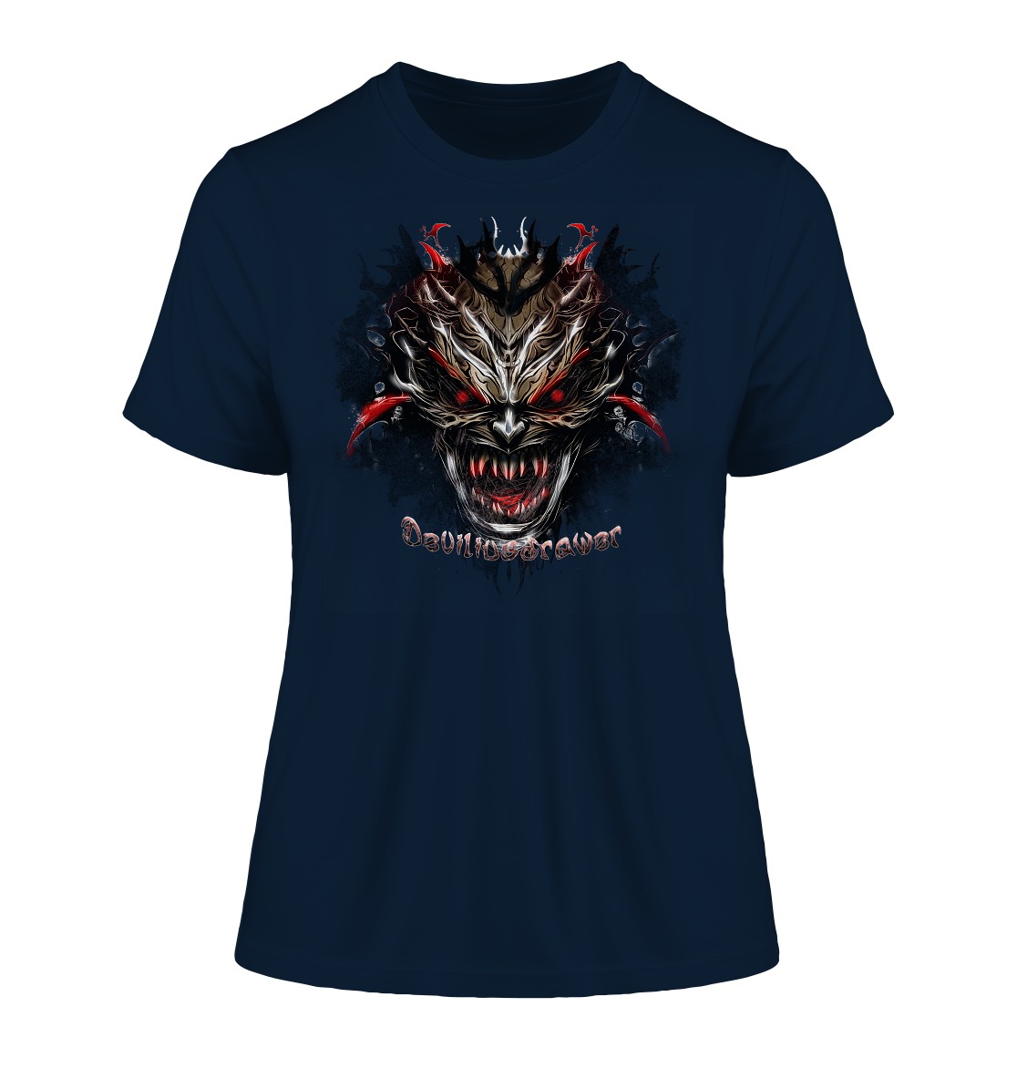 Deviliusdrawer Dark Redeyed Devil - Fitted Ladies Organic Shirt