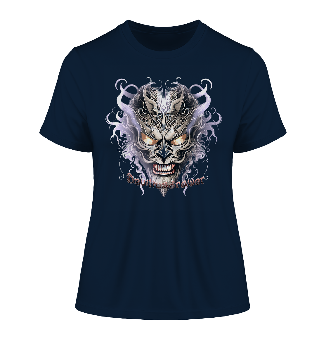 Deviliusdrawer Demon Mask Violet - Fitted Ladies Organic Shirt