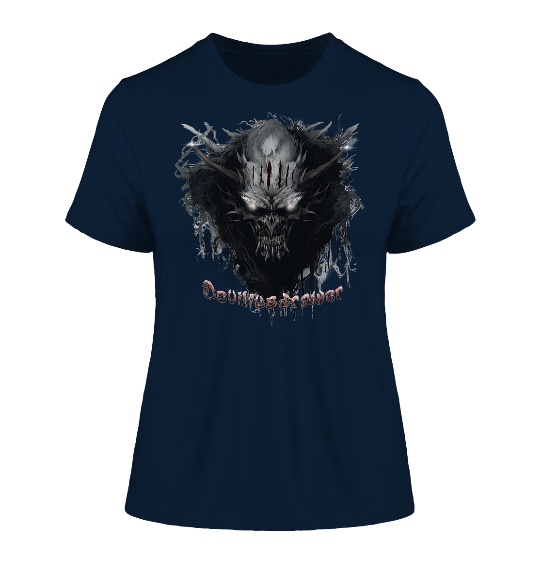 Deviliusdrawer Dark Smoke Demon - Fitted Ladies Organic Shirt