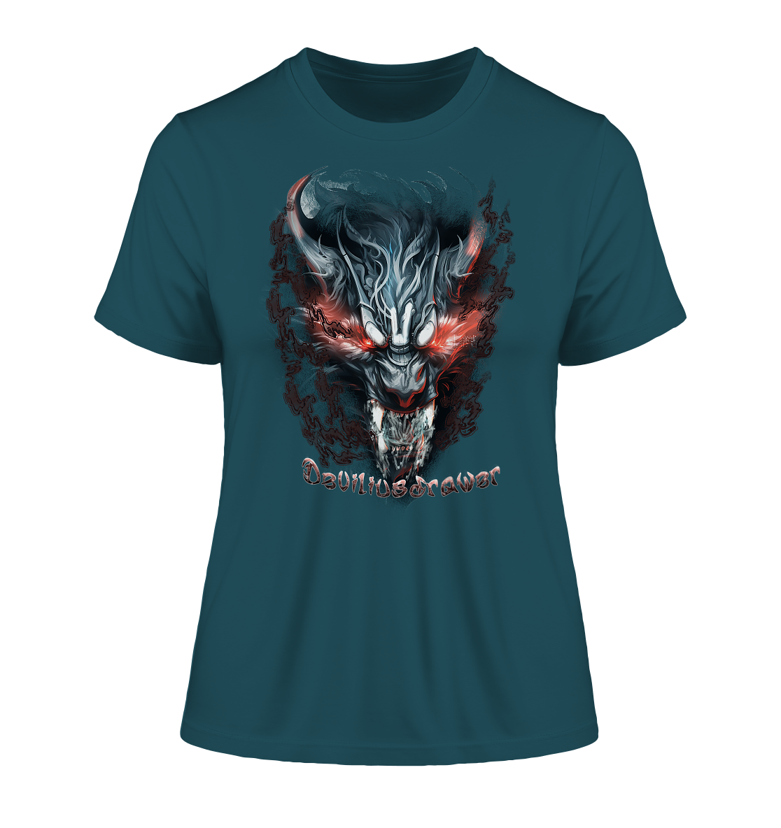 Deviliusdrawer Beast Wolf - Fitted Ladies Organic Shirt