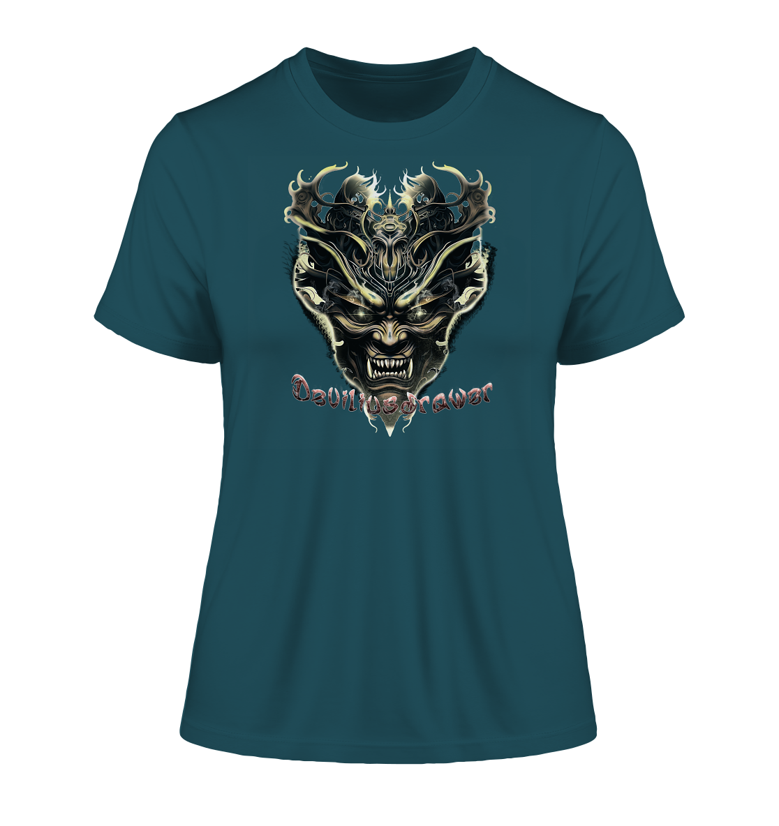 Deviliusdrawer Golden Demon Vampire - Fitted Ladies Organic Shirt