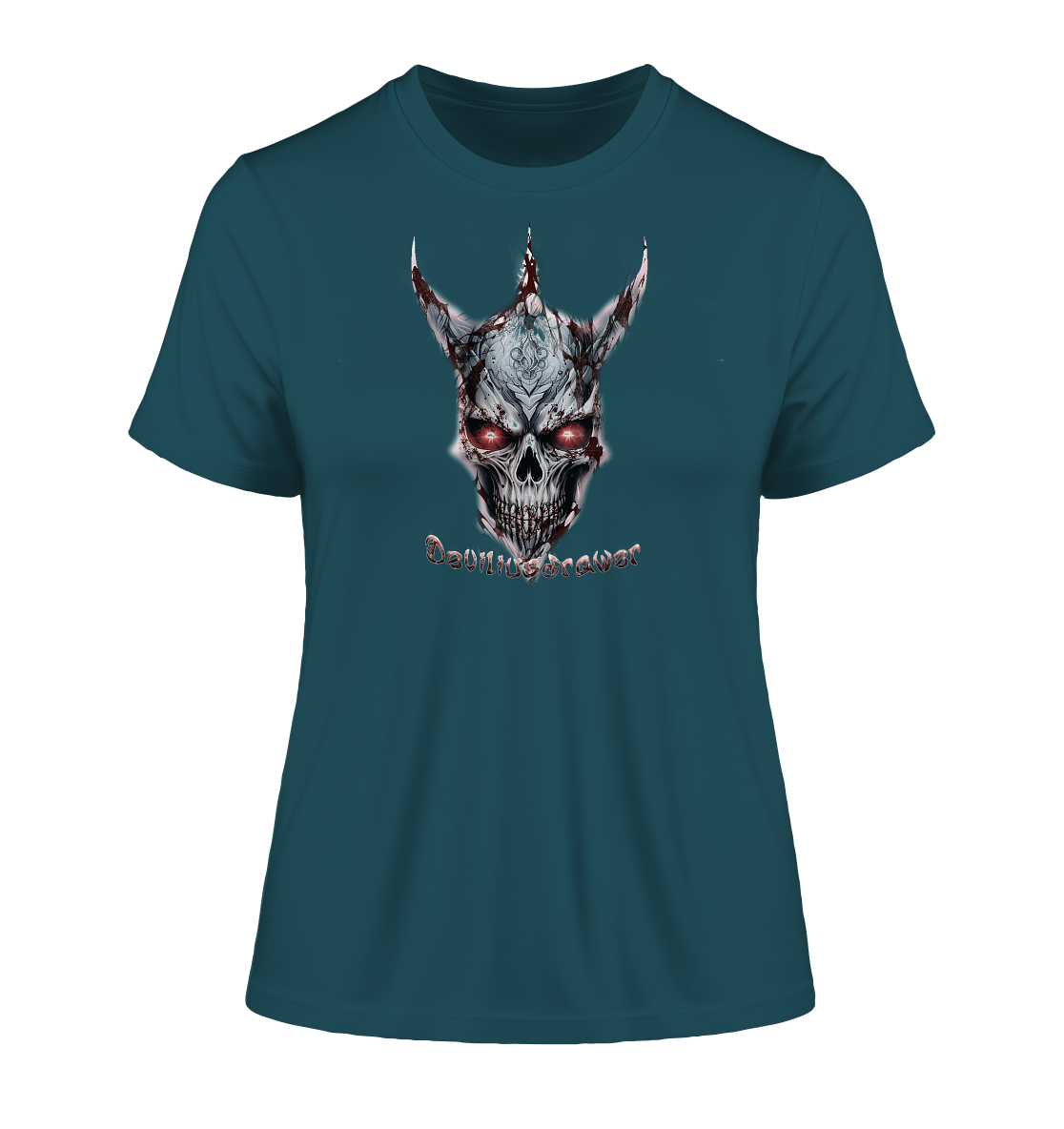 Deviliusdrawer Bloody Skeleton - Fitted Ladies Organic Shirt
