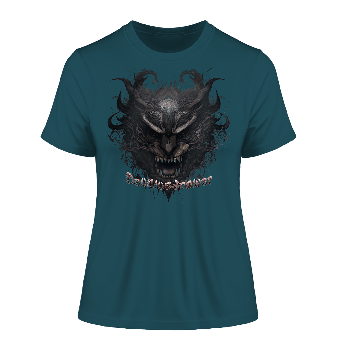 Deviliusdrawer Devils Demon - Fitted Ladies Organic Shirt
