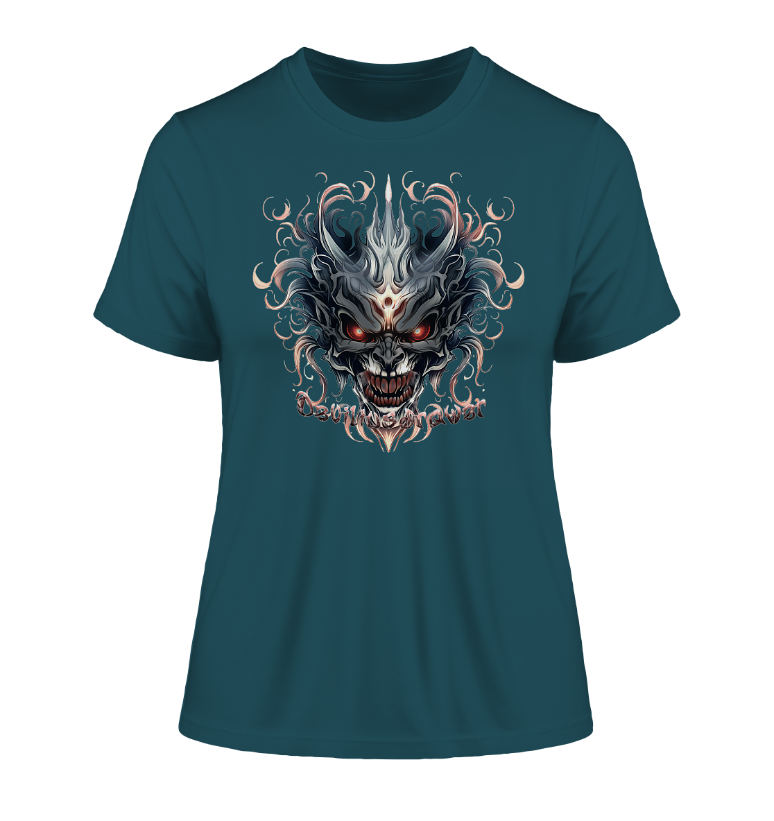 Deviliusdrawer Demon Mask - Fitted Ladies Organic Shirt