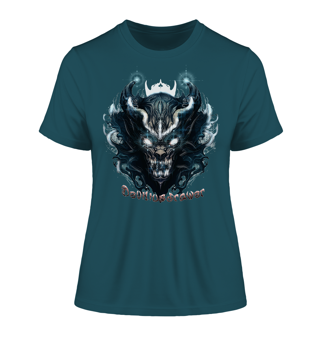 Deviliusdrawer Demonic Star - Fitted Ladies Organic Shirt