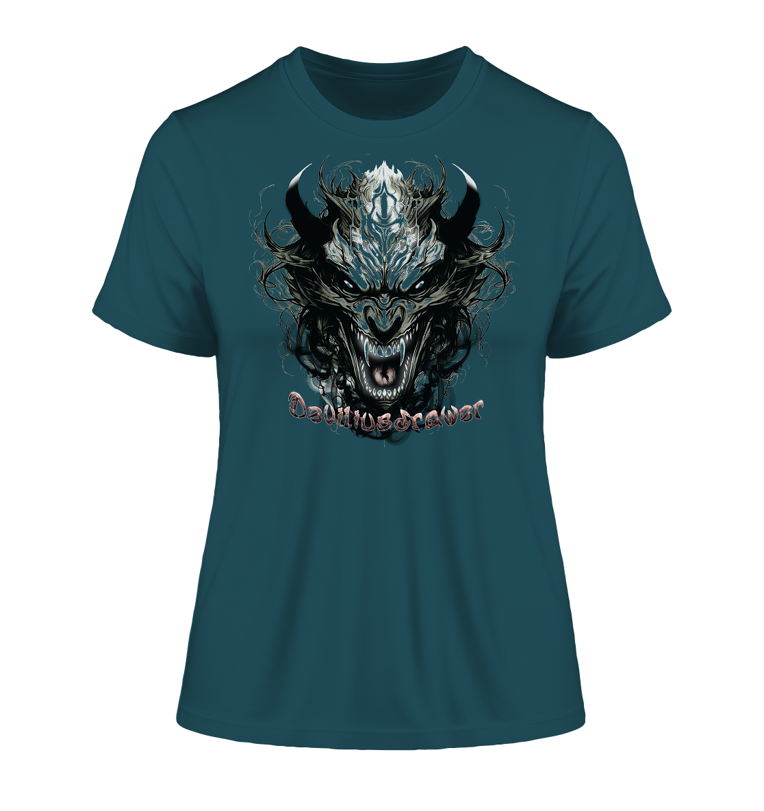 Deviliusdrawer Devil Vampire - Fitted Ladies Organic Shirt