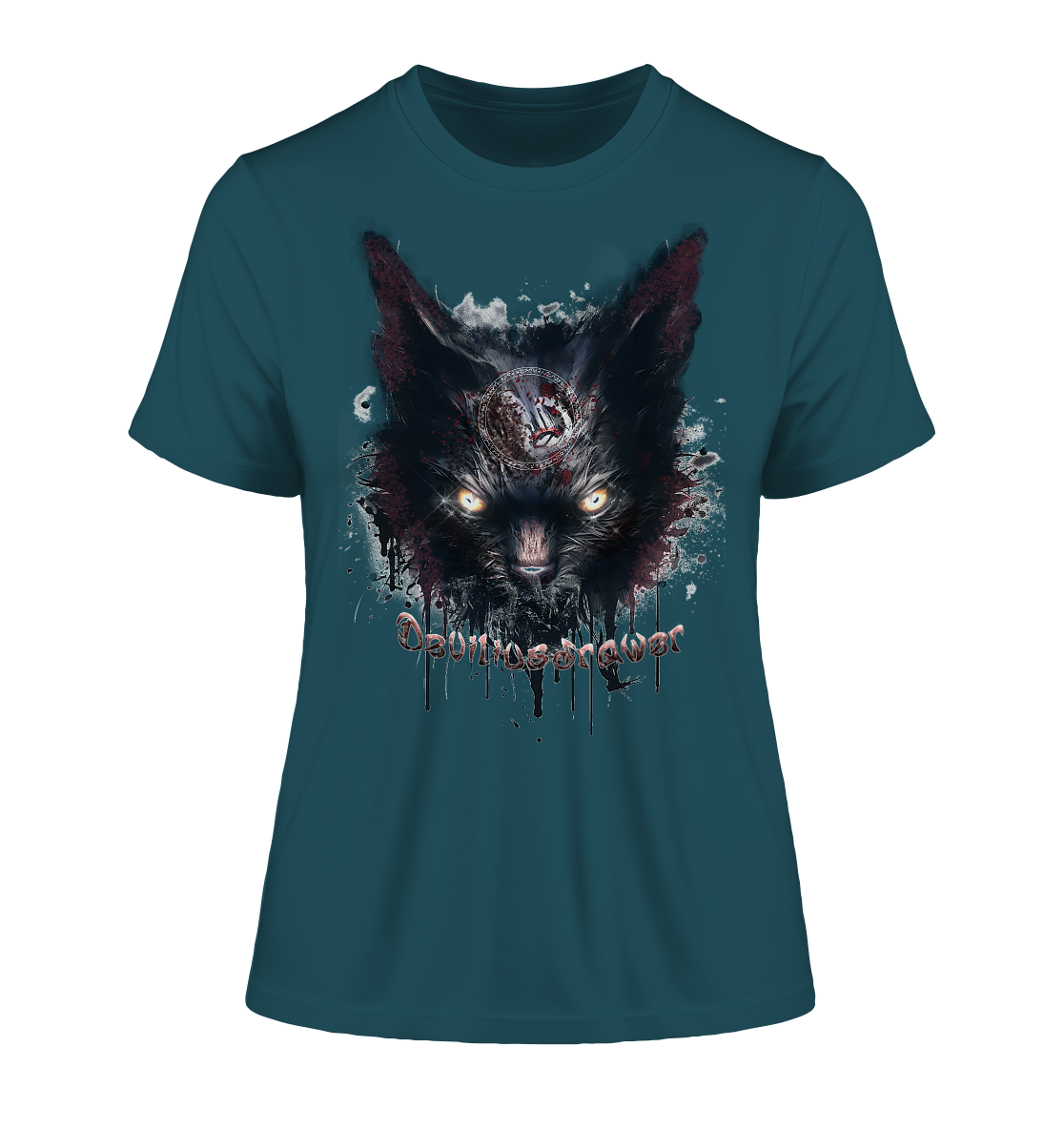 Deviliusdrawer Zombie Cat - Fitted Ladies Organic Shirt