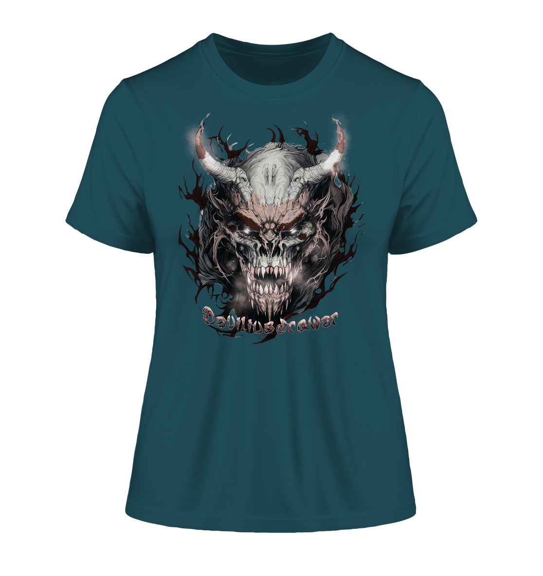 Deviliusdrawer Beast Demon - Fitted Ladies Organic Shirt