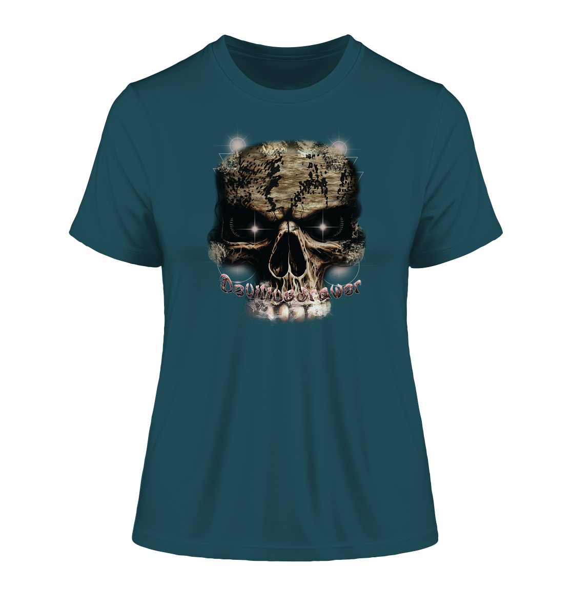 Deviliusdrawer Skeleton Eye - Fitted Ladies Organic Shirt