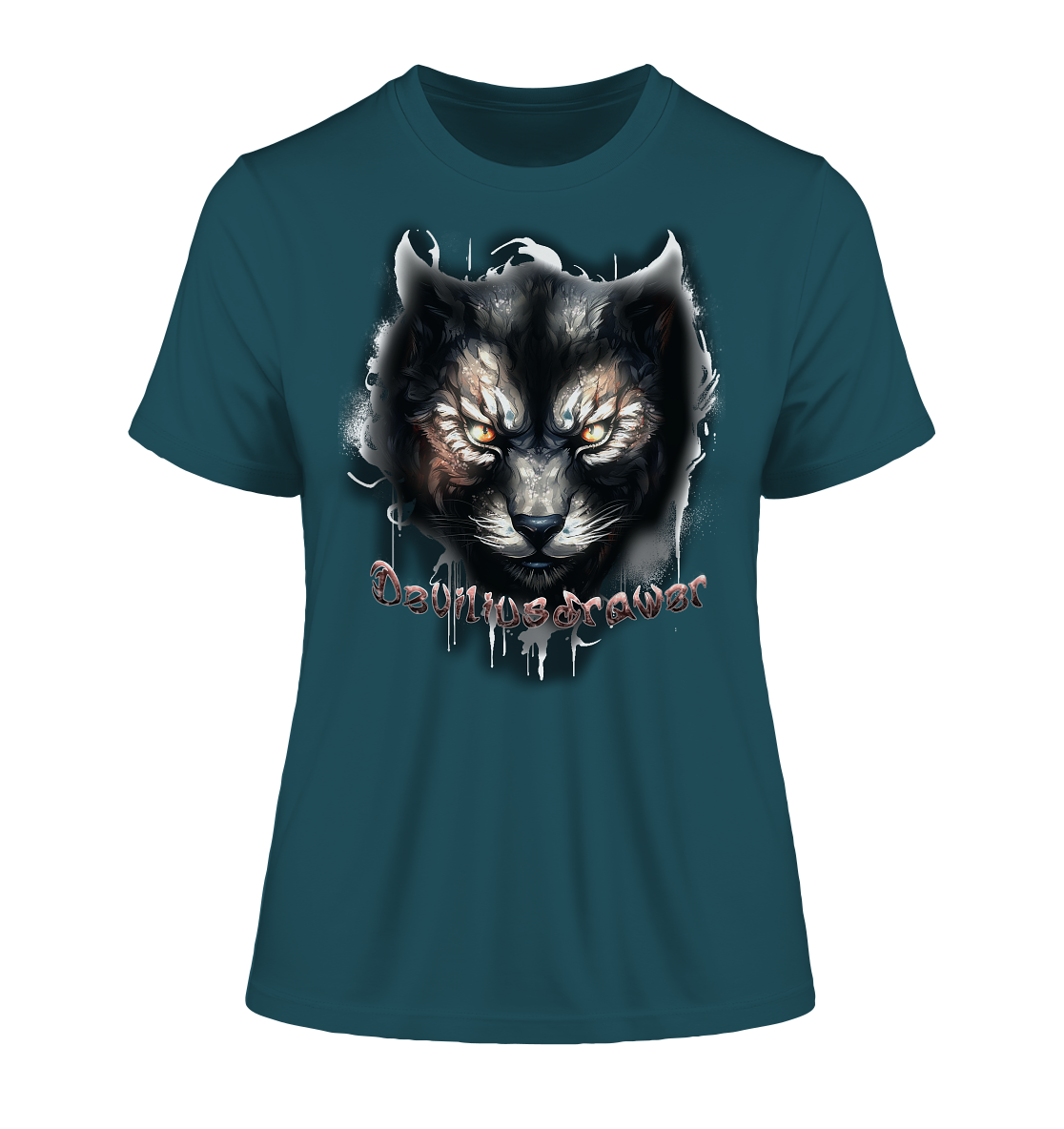 Deviliusdrawer Vampire Cat - Fitted Ladies Organic Shirt