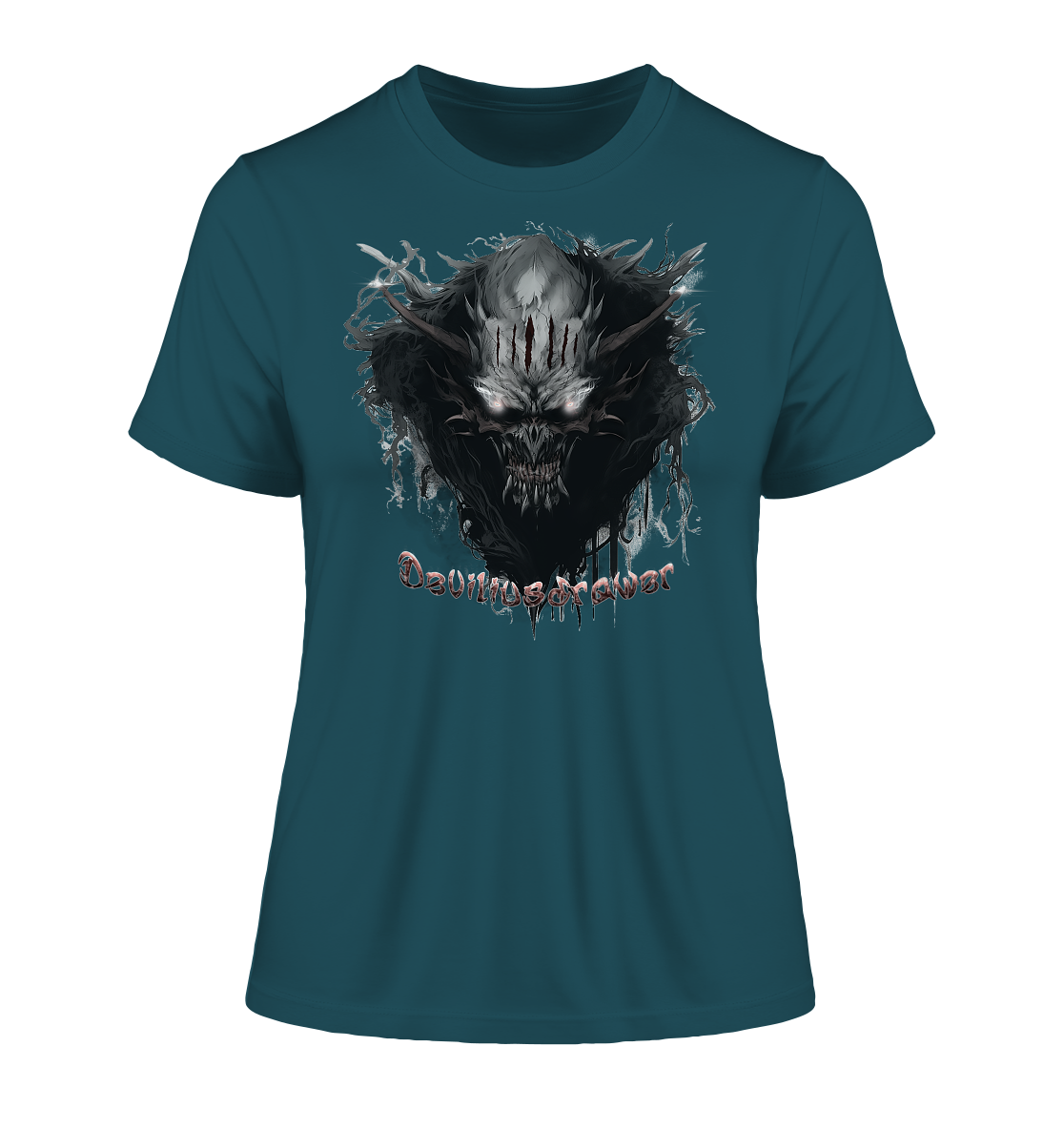 Deviliusdrawer Dark Smoke Demon - Fitted Ladies Organic Shirt
