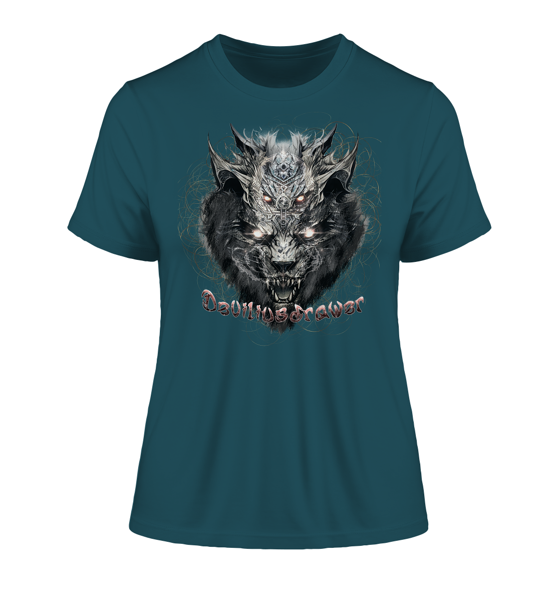 Deviliusdrawer Magical Beast Cat - Fitted Ladies Organic Shirt