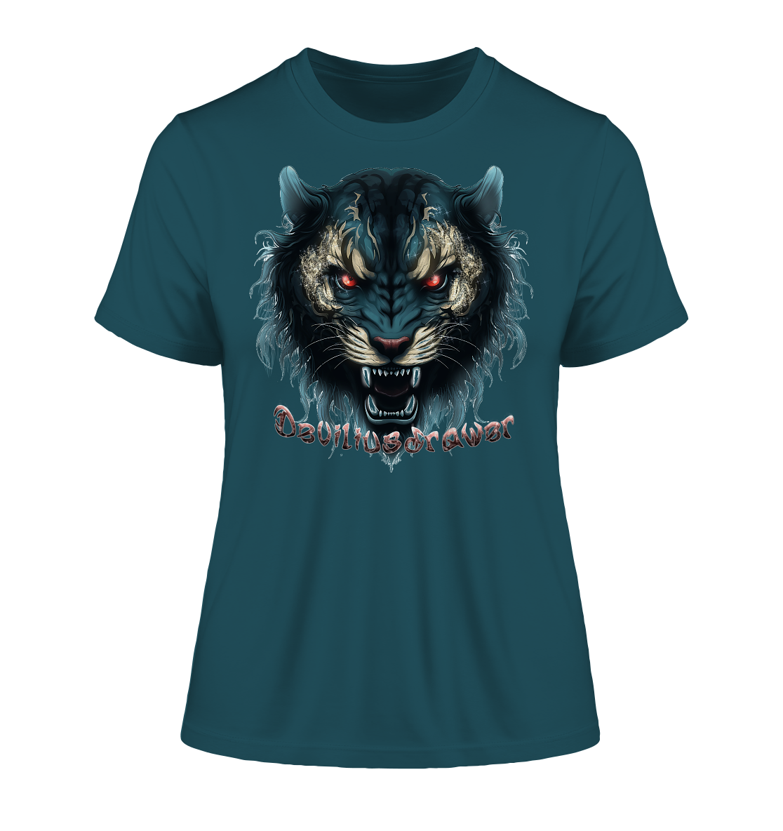 Deviliusdrawer Tigercat - Fitted Ladies Organic Shirt