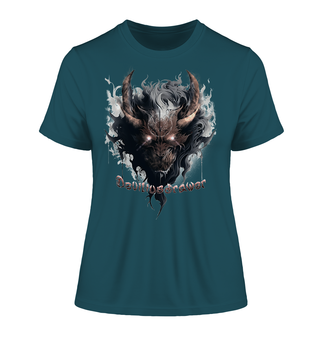 Deviliusdrawer Magic Redeyed Demon - Fitted Ladies Organic Shirt