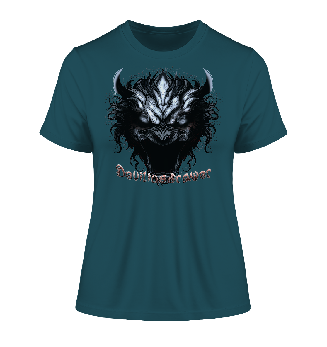 Deviliusdrawer Zombie Demon - Fitted Ladies Organic Shirt