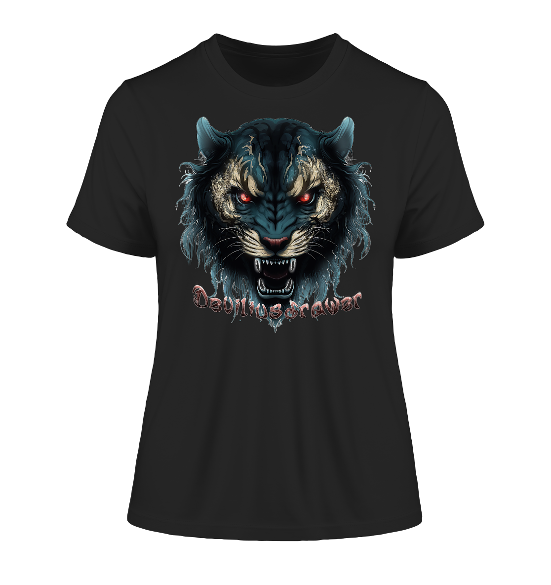 Deviliusdrawer Tigercat - Fitted Ladies Organic Shirt