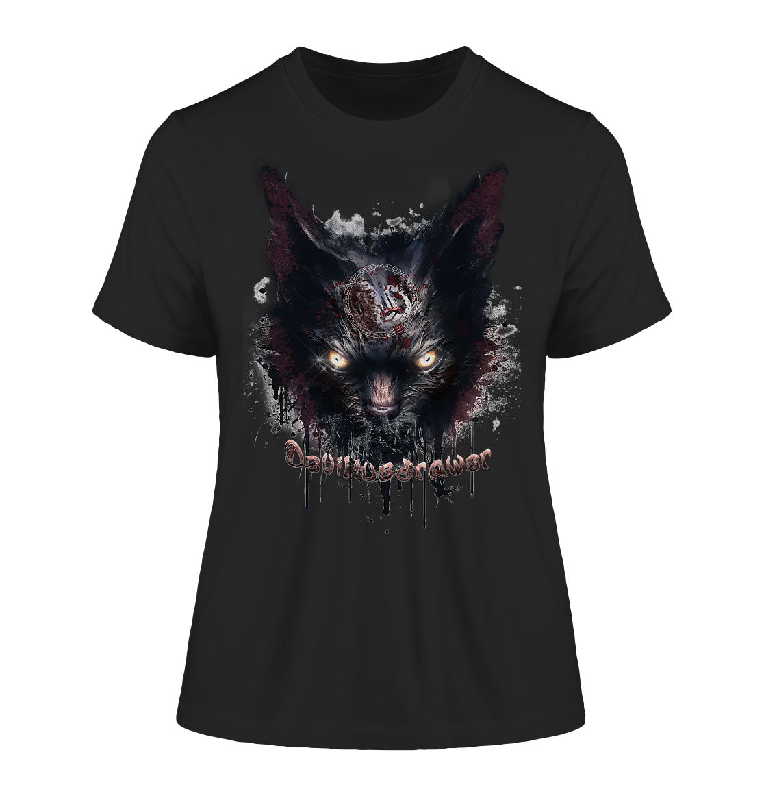 Deviliusdrawer Zombie Cat - Fitted Ladies Organic Shirt