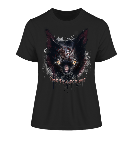 Deviliusdrawer Zombie Cat - Fitted Ladies Organic Shirt