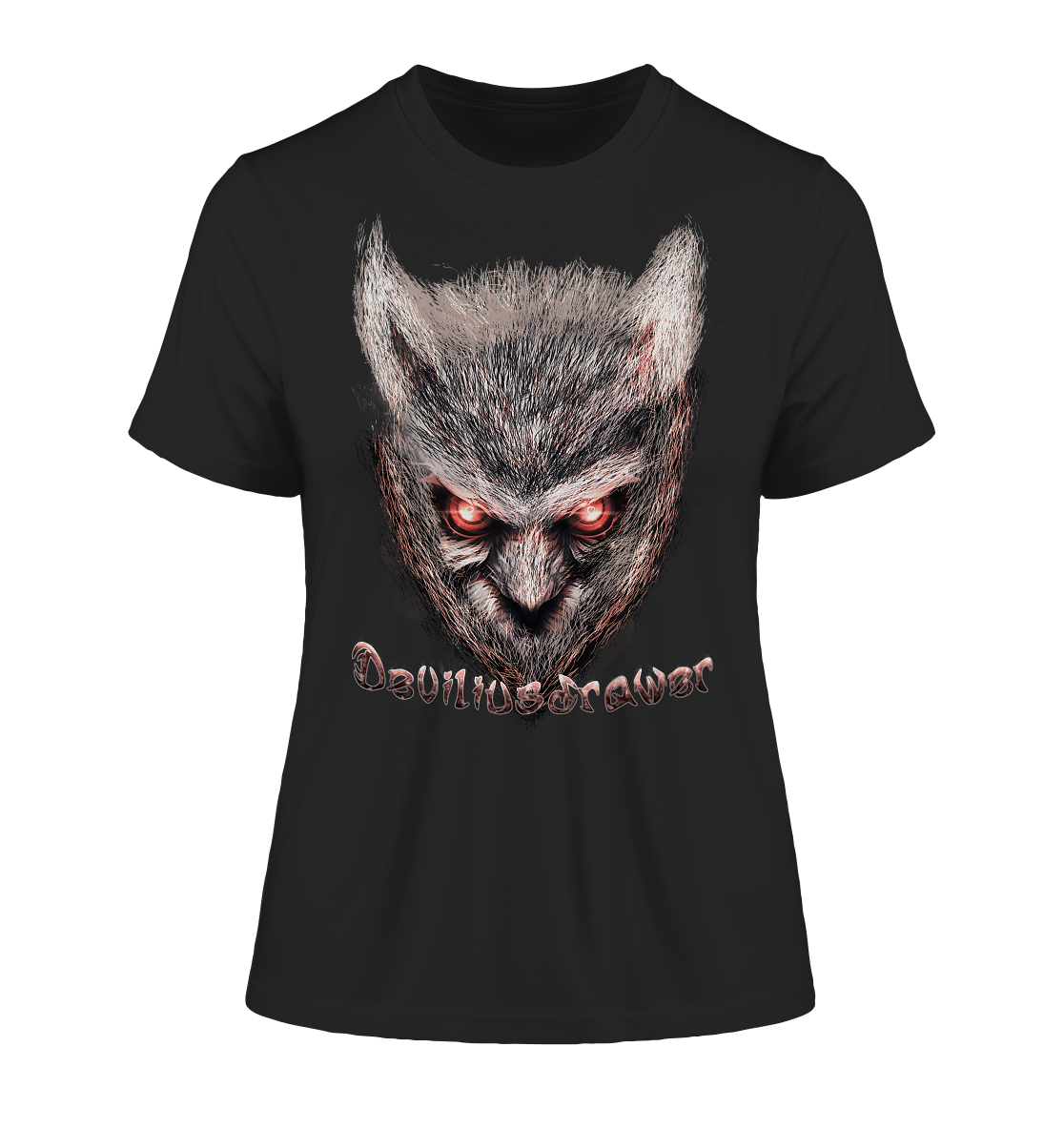Deviliusdrawer Red Eyed Owl - Fitted Ladies Organic Shirt
