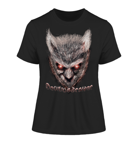 Deviliusdrawer Red Eyed Owl - Fitted Ladies Organic Shirt