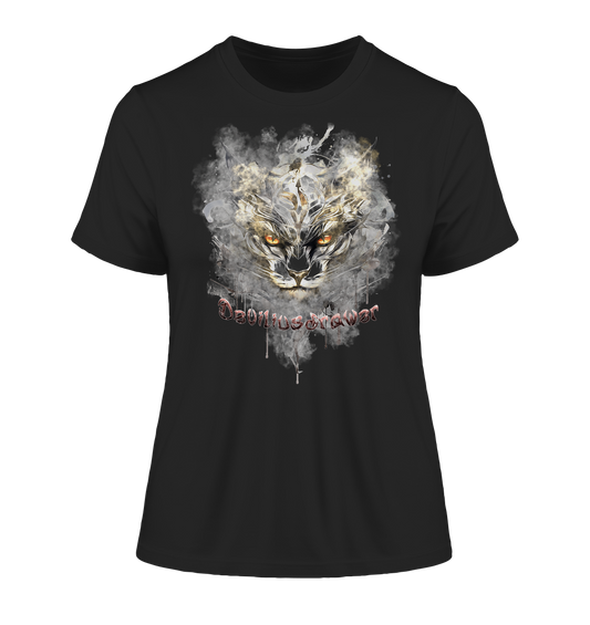 Deviliusdrawer White Catgod - Fitted Ladies Organic Shirt