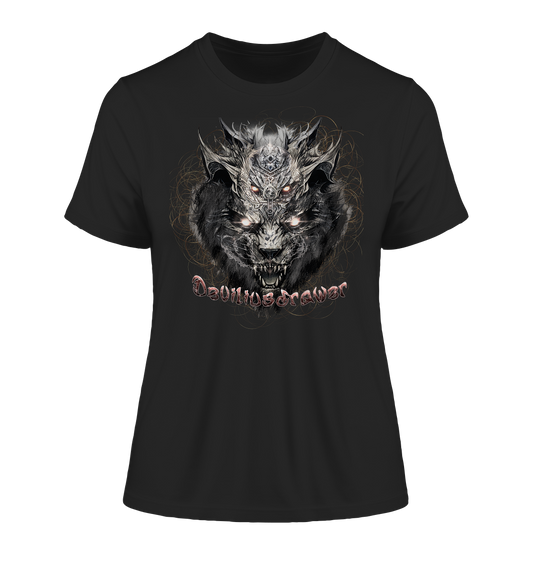 Deviliusdrawer Magical Beast Cat - Fitted Ladies Organic Shirt