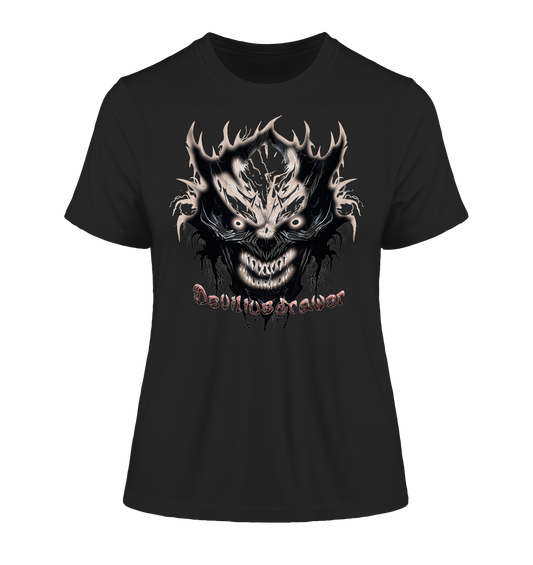 Deviliusdrawer Crazy Glow Devil - Fitted Ladies Organic Shirt
