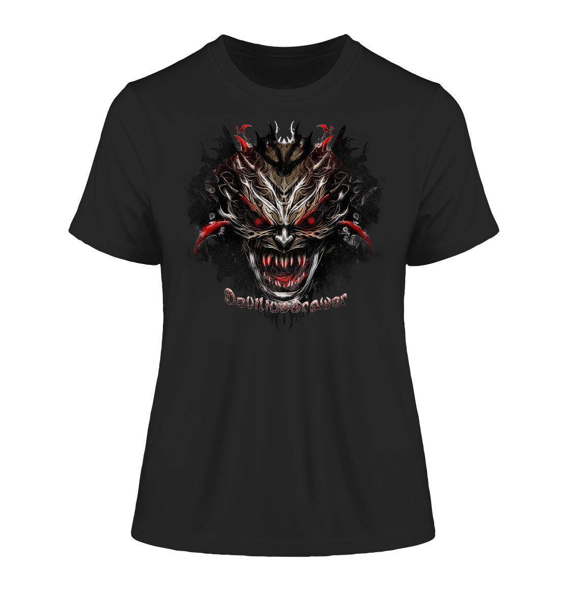 Deviliusdrawer Dark Redeyed Devil - Fitted Ladies Organic Shirt
