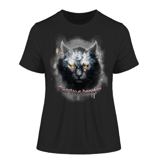 Deviliusdrawer Mysthic Cat - Fitted Ladies Organic Shirt