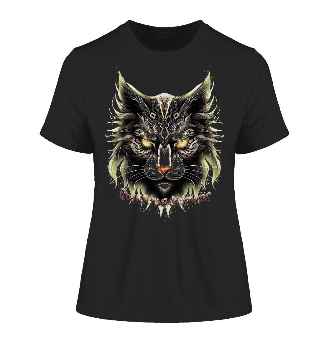 Deviliusdrawer Golden Cat - Fitted Ladies Organic Shirt