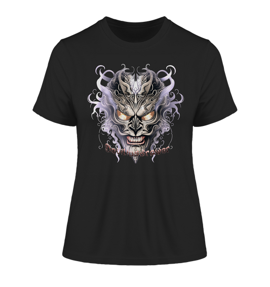 Deviliusdrawer Demon Mask Violet - Fitted Ladies Organic Shirt
