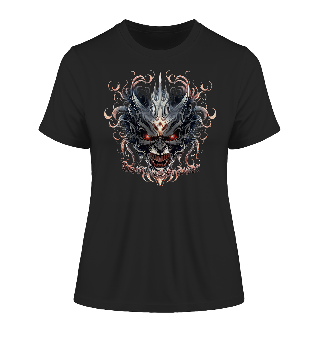 Deviliusdrawer Demon Mask - Fitted Ladies Organic Shirt