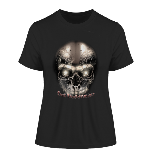 Deviliusdrawer Fire Skeleton Iron - Fitted Ladies Organic Shirt