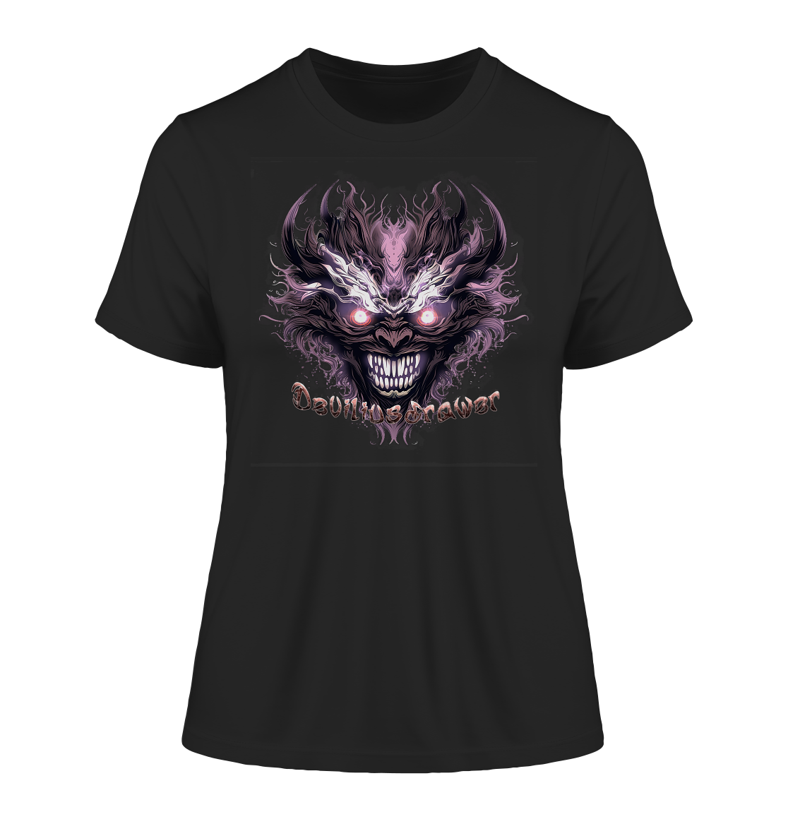 Deviliusdrawer Crazy Mask - Fitted Ladies Organic Shirt